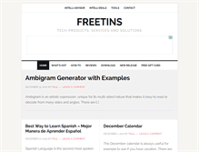 Tablet Screenshot of freetins.com